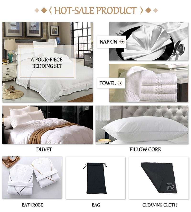 5 star special luxury 100% cotton hotel bedding set 8
