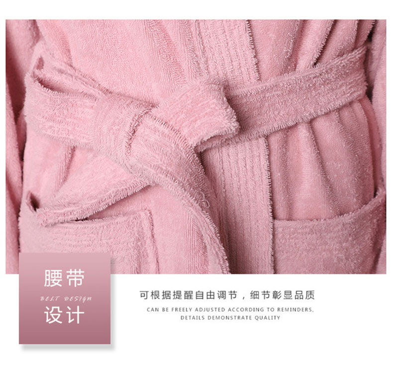 classical hotel 100% organic cotton bathrobe terry cloth bath robe for men/cotton waffle bathrobe 11