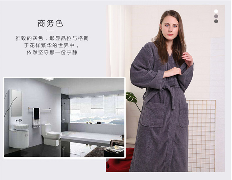 classical hotel 100% organic cotton bathrobe terry cloth bath robe for men/cotton waffle bathrobe 9