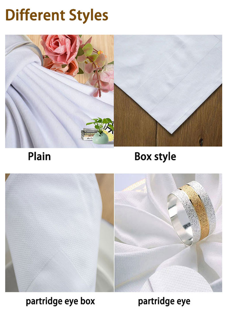 high quality plain satin 100% cotton white napkins 22x22inch for hotel use/wedding use/dinner use 10